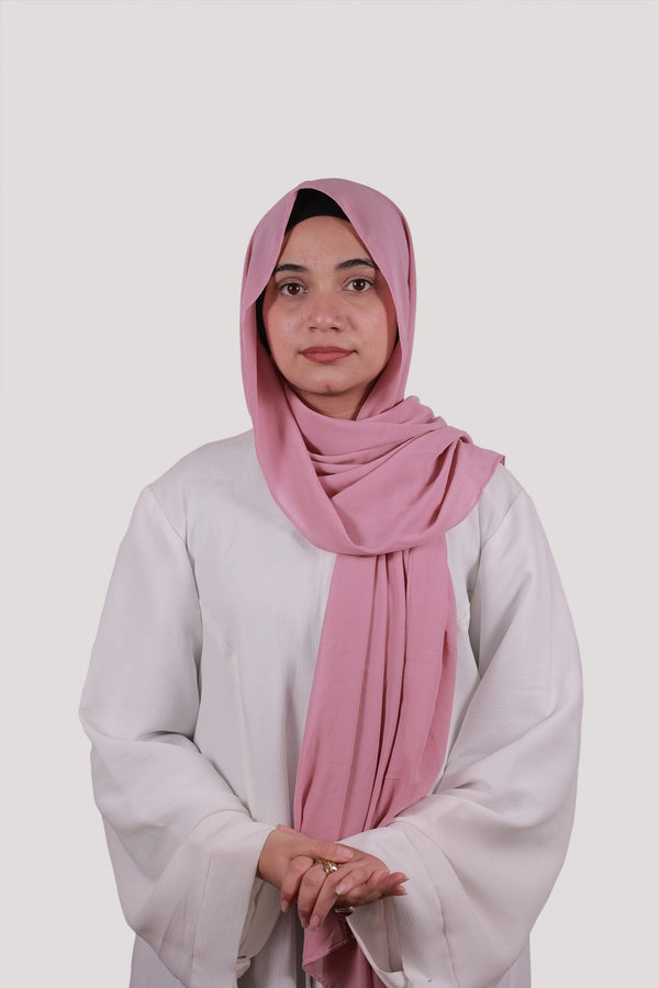 Sarazi Silk Air plain chiffon hijab in Blush Pink