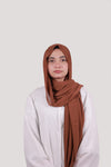 Sarazi Silk Air plain chiffon hijab in Cinnamon