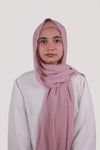 Sarazi Silk Air plain chiffon hijab in Dusty Rose