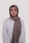 Sarazi Silk Air plain chiffon hijab in Espresso