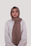 Sarazi Silk Air plain chiffon hijab in Mocha