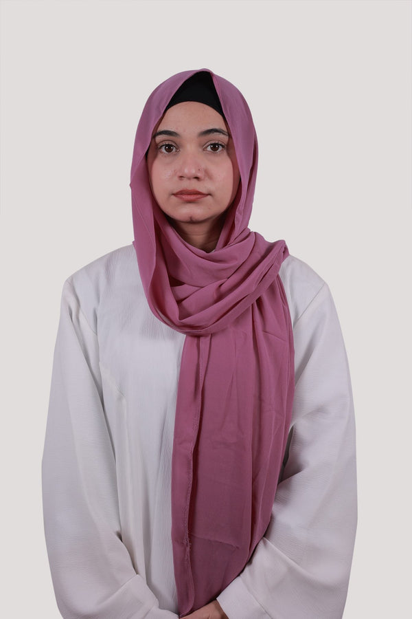 Sarazi Silk Air plain chiffon hijab in Orchid