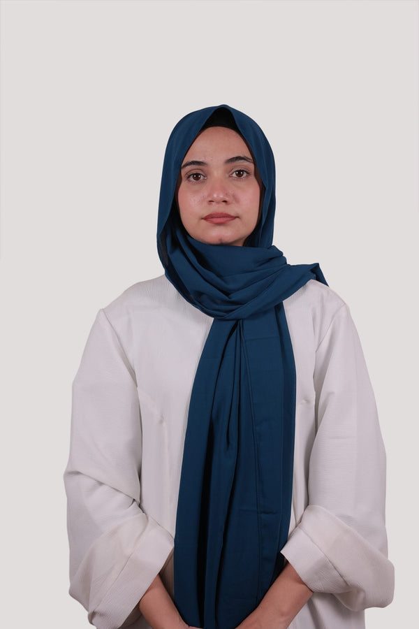 Sarazi Silk Air plain chiffon hijab in Teal