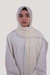 Sarazi Silk Air plain chiffon hijab in Vanilla