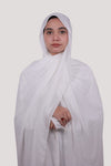 Sarazi Refined Ripple crinkle chiffon hijab in White