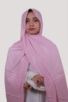 Sarazi Refined Ripple crinkle chiffon hijab in Baby Pink