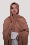 Sarazi Refined Ripple crinkle chiffon hijab in Caramel