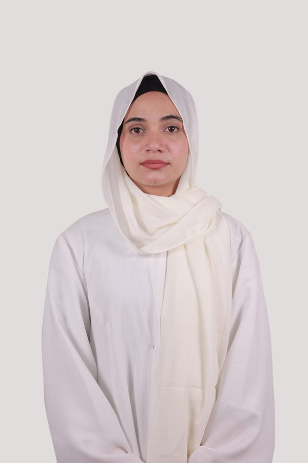 Sarazi Silk Air plain chiffon hijab in Cream