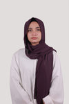 Sarazi Silk Air plain chiffon hijab in Deep Plum