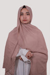 Sarazi Refined Ripple crinkle chiffon hijab in Dusty Mauve