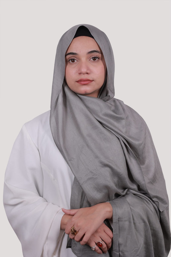 Sarazi Luxe Flow modal hijab in Silver Grey