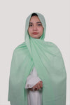 Sarazi Refined Ripple crinkle chiffon hijab in Mint