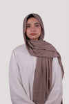 Sarazi Silk Air plain chiffon hijab in Mushroom