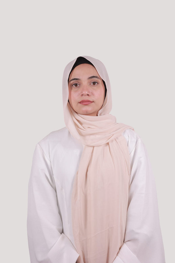 Sarazi Silk Air plain chiffon hijab in Nude