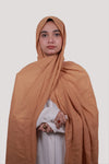 Sarazi Refined Ripple crinkle chiffon hijab in Ochre