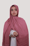 Sarazi Refined Ripple crinkle chiffon hijab in Old Rose