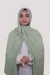 Sarazi Refined Ripple crinkle chiffon hijab in Pistachio