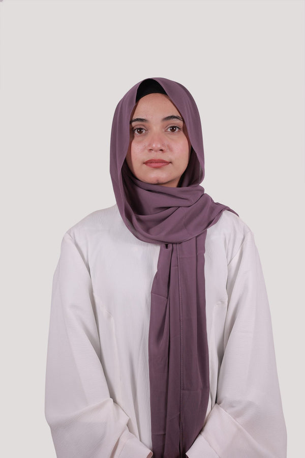 Sarazi Silk Air plain chiffon hijab in Plum