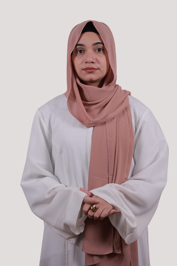 Sarazi Silk Air plain chiffon hijab in Rose Taupe