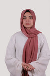 Sarazi Silk Air plain chiffon hijab in Rosewood