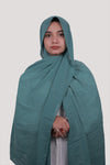 Sarazi Refined Ripple crinkle chiffon hijab in Sea Teal