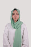 Sarazi Silk Air plain chiffon hijab in Soft Green