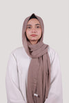 Sarazi Silk Air plain chiffon hijab in Taupe