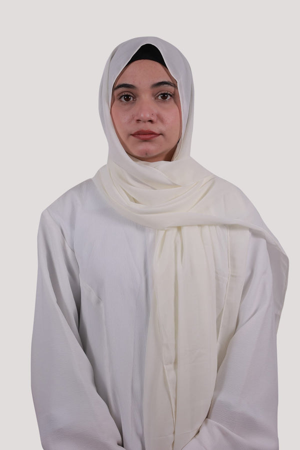 Sarazi Silk Air plain chiffon hijab in Vanilla